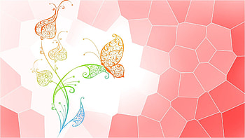 Abstract, Vector, Flower, Butterfly, Points, Point HD wallpaper
