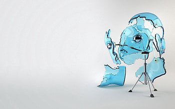3D, Glass, Lamp, Metal, Shards, Smithereens HD wallpaper
