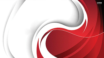 Red Black White Abstract HD wallpaper