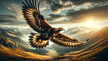 Majestic Eagle Soaring Over Mountains, eagle, golden eagle, Animal, bald eagle HD wallpaper