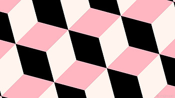 pink 3d cubes white black seashell light pink HD wallpaper