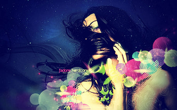 Abstract, Glare, Multicolored, Motley, Girl, Hair, Face HD wallpaper