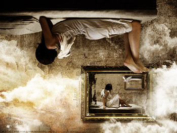 WINDOW, mind teaser, abstract, woman HD wallpaper