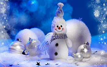 Merry Christmas Snowman, White, Christmas, Snowman, Merry, Blue HD wallpaper