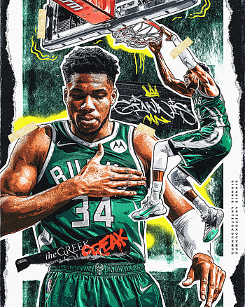Giannis Antetokounmpo projects. , videos, logos, illustrations and branding, Giannis Antetokounmpo Cartoon HD phone wallpaper