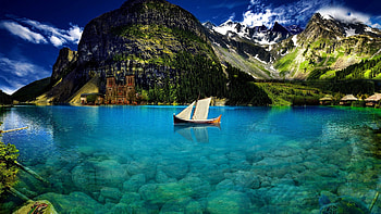 Landscape, Sea, Boats HD wallpaper