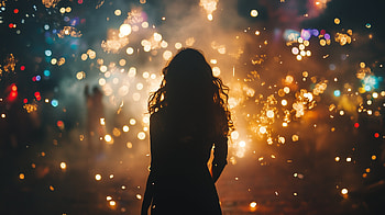 New Year's Eve Silhouette: A Stunning, New Year's Eve mood, silhouette HD wallpaper
