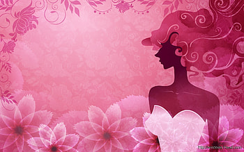 Pink Design Girl HD wallpaper