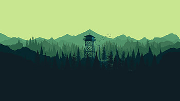 I made some dual and single monitor Firewatch for different times of the day [] [] HD wallpaper