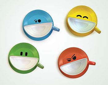 Emotionally Charged Coffee, cups, coffee, silly, color HD wallpaper