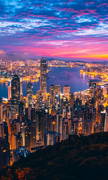 Hong Kong , Stunning visuals, Urban beauty, Captivating views HD phone wallpaper