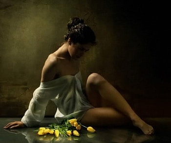 Thinking about.....!!, model, collages, flowers, girl, tulips HD wallpaper