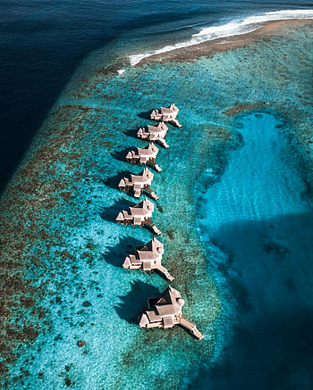 Nature, Water, View From Above, Ocean, Bungalow HD phone wallpaper