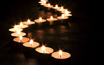 Candles, Dark, Shine, Light, Line, Wave HD wallpaper