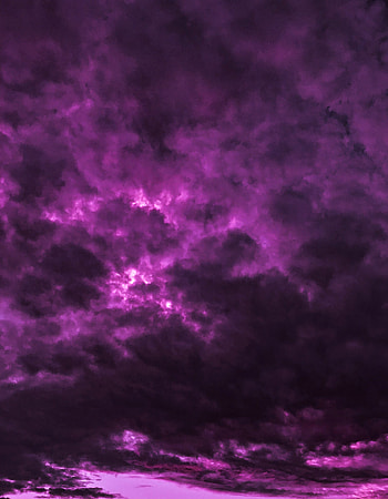 Sky, Clouds, Violet, Dark, Thick, Purple HD phone wallpaper