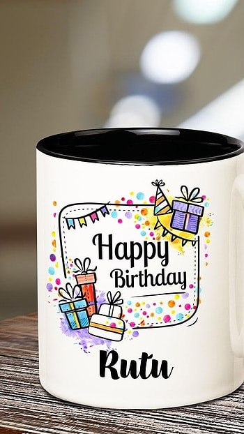 R Name, Happy Birtay, Rutu HD phone wallpaper