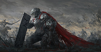 Warrior, knight, art, fantasy HD wallpaper