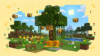 Minecraft Quad : Sunlit Honey Grove, Video Game HD wallpaper