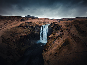 Skógafoss Majesty: Stunning Iceland Waterfall, waterfall, Iceland, nature, Skógafoss HD wallpaper