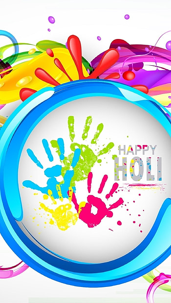 Happy Holi, Hands Print, hands, print, colorful HD phone wallpaper