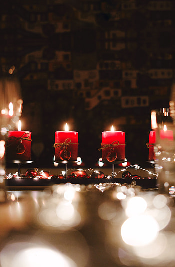 Decorations, Candles, Miscellanea, Miscellaneous, Christmas, Holiday, Garland, Garlands HD phone wallpaper