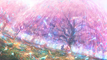 Anime, tree HD wallpaper