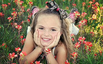 *** Girl on meadow...***, children, smile, meadow, flowers, girl, people HD wallpaper