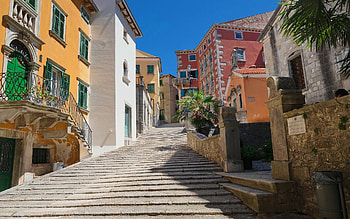 Labin, Istria, Croatia, street, houses, old town, Croatia HD wallpaper