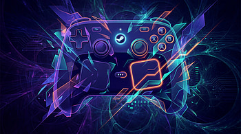 Neon Steam Controller — Gaming, Game Controller, Video Game HD wallpaper