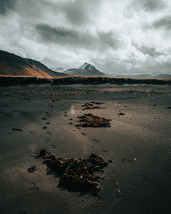 Landscape, Nature, Sand, Mountain, Shore, Bank, Traces HD phone wallpaper