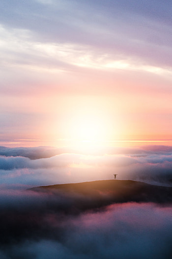 Nature, Sunset, Clouds, Silhouette, Bounce, Jump, Happiness HD phone wallpaper