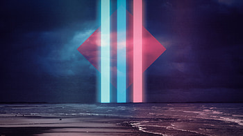 Neon Coast, abstract, artist, artwork HD wallpaper
