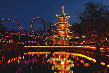 Tivoli Gardens, Magical theme park, Europe's enchantment, Odyssey traveler HD wallpaper