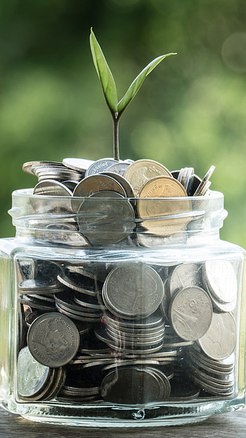 Money, Coins Jar HD phone wallpaper