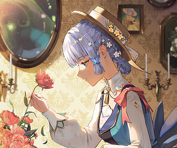 Kamisato Ayaka, Kamisato Ayaka (Genshin Impact), video game, Genshin Impact HD wallpaper