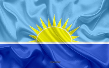 Flag of Riohacha, , silk texture, Riohacha, Colombian city, Riohacha flag, Colombia HD wallpaper