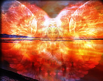 Angel of Land and Water, wings, angel, fantasy, water HD wallpaper