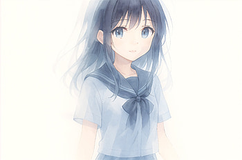 Serene Anime Girl in Stunning Ultra, anime girl, Anime, girl, school uniform HD wallpaper