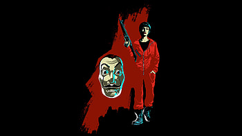 Tokyo In Money Heist , la-casa-de-papel, money-heist, tv-shows, dark, black, oled, artwork, artist, artstation, netflix, ursula-corbero HD wallpaper