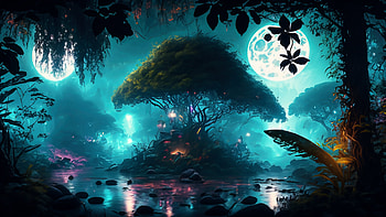 Mystic Jungle, mystic, jungle, forest HD wallpaper
