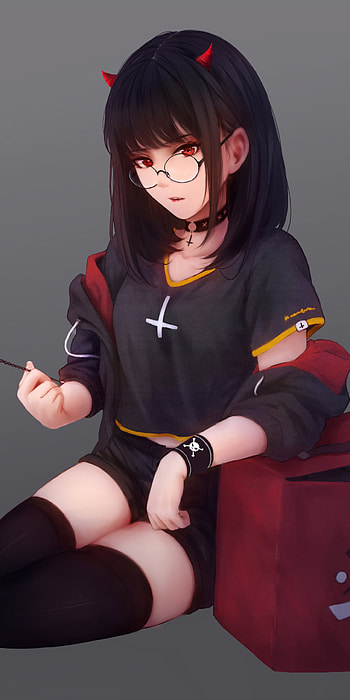 glasses, Anime, Original HD phone wallpaper