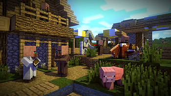 Village, Minecraft HD wallpaper