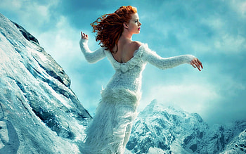Amy Adams, blue, winter, frozen, girl, elsa, vogue, actress, woman, fantasy, snow, redhead HD wallpaper