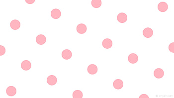 pink polka dots spots white light pink HD wallpaper
