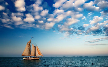 Landscape, Sea, Yachts HD wallpaper