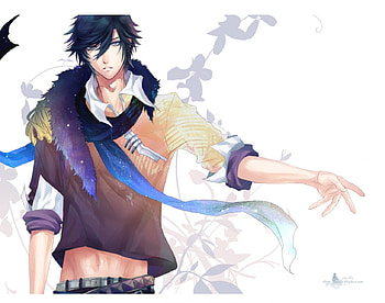 Guy @nime, dark blue hair, cool, anime, guy HD wallpaper