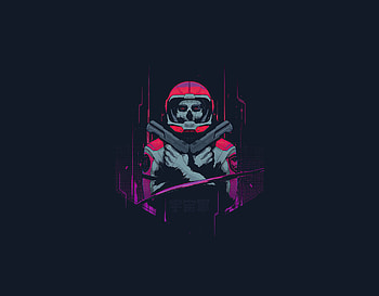 Astronaut with guns, minimal, art HD wallpaper
