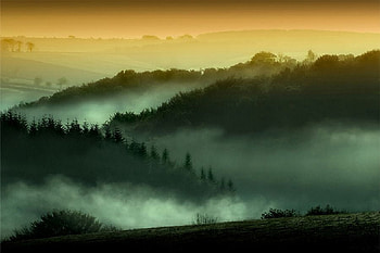 Foggy Mountains, cool, mountains, , foggy HD wallpaper