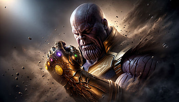 I Am Inevitable, thanos, superheroes, ai, artwork, digital-art, deviantart HD wallpaper