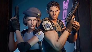 Fortnite x Resident Evil Chris Redfield Jill Valentine Fortnite HD wallpaper